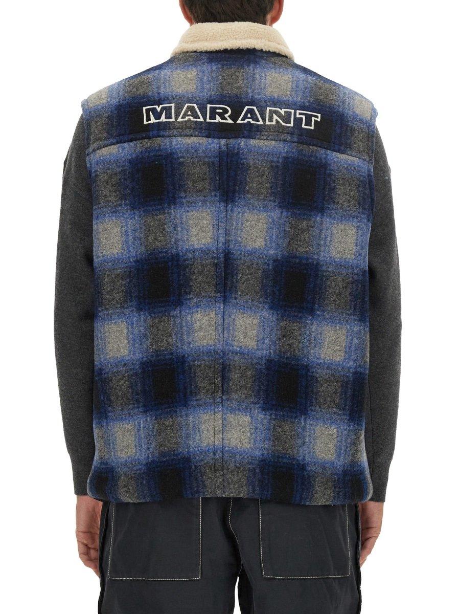 Plaid Checked Zip-up Gilet