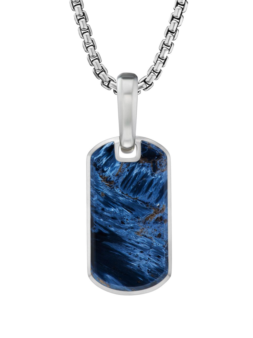 Sterling silver Chevron Tag moonstone pendant
