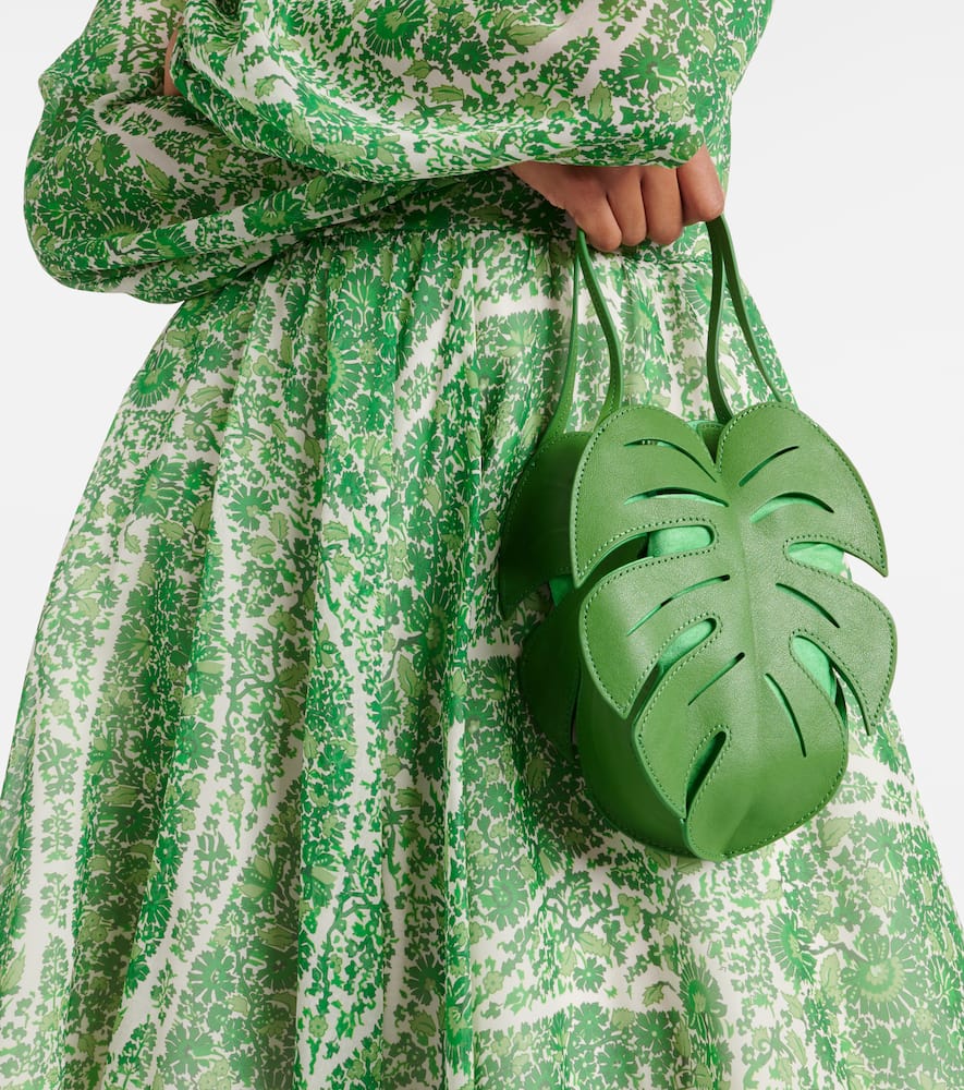 Palm Mini leather tote bag