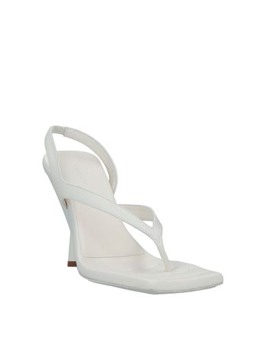 Woman Thong sandal White Size 6 Leather