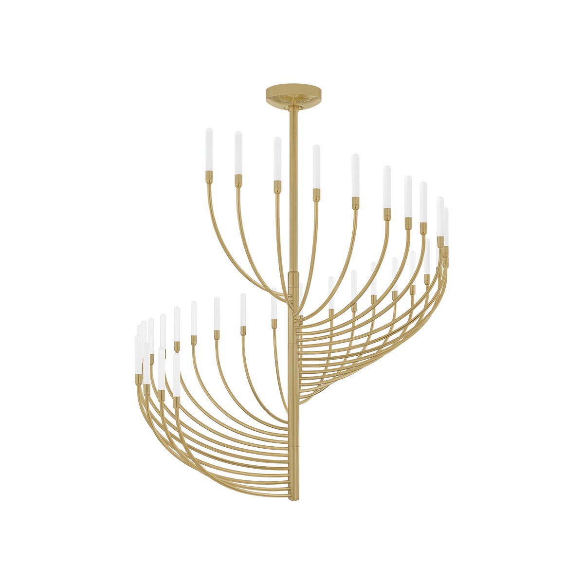 Vintage Brass LED Chandelier from the Amalthea Collection