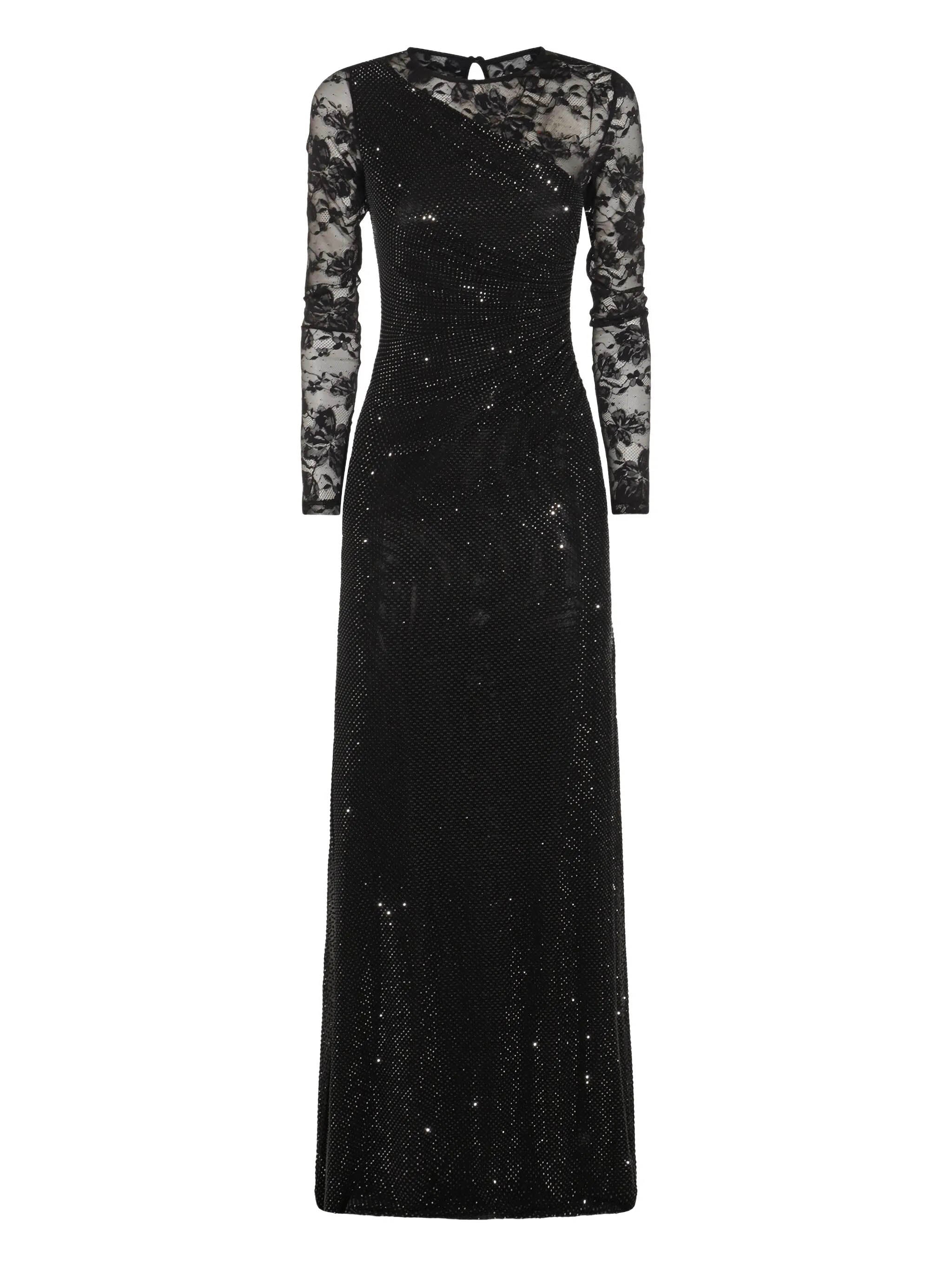 One Shoulder Rhinestone Long Dress Size 6