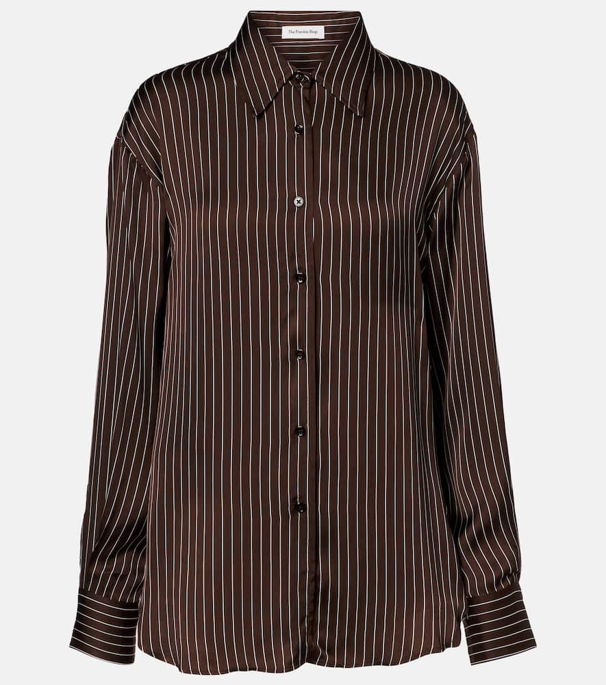 Peri pinstripe satin shirt