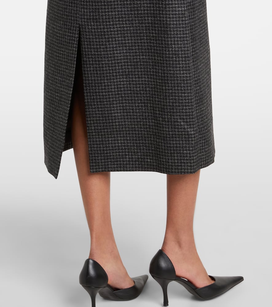 Hartley houndstooth wool-blend midi dress