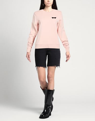 Karl Cares Woman Sweatshirt Light pink Size S Organic cotton