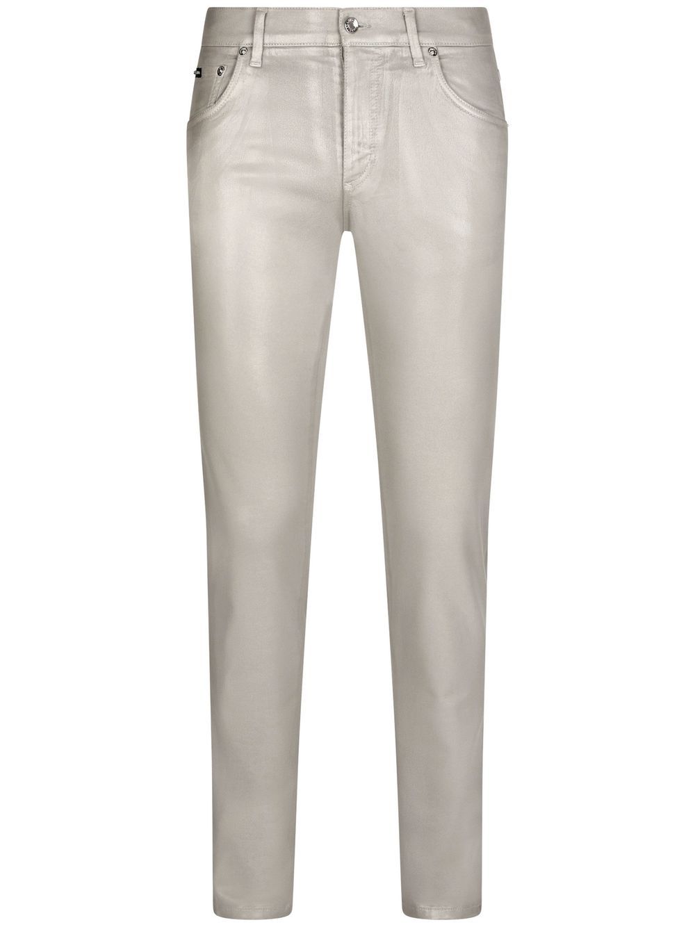 Coated slim-fit jeans - Grey