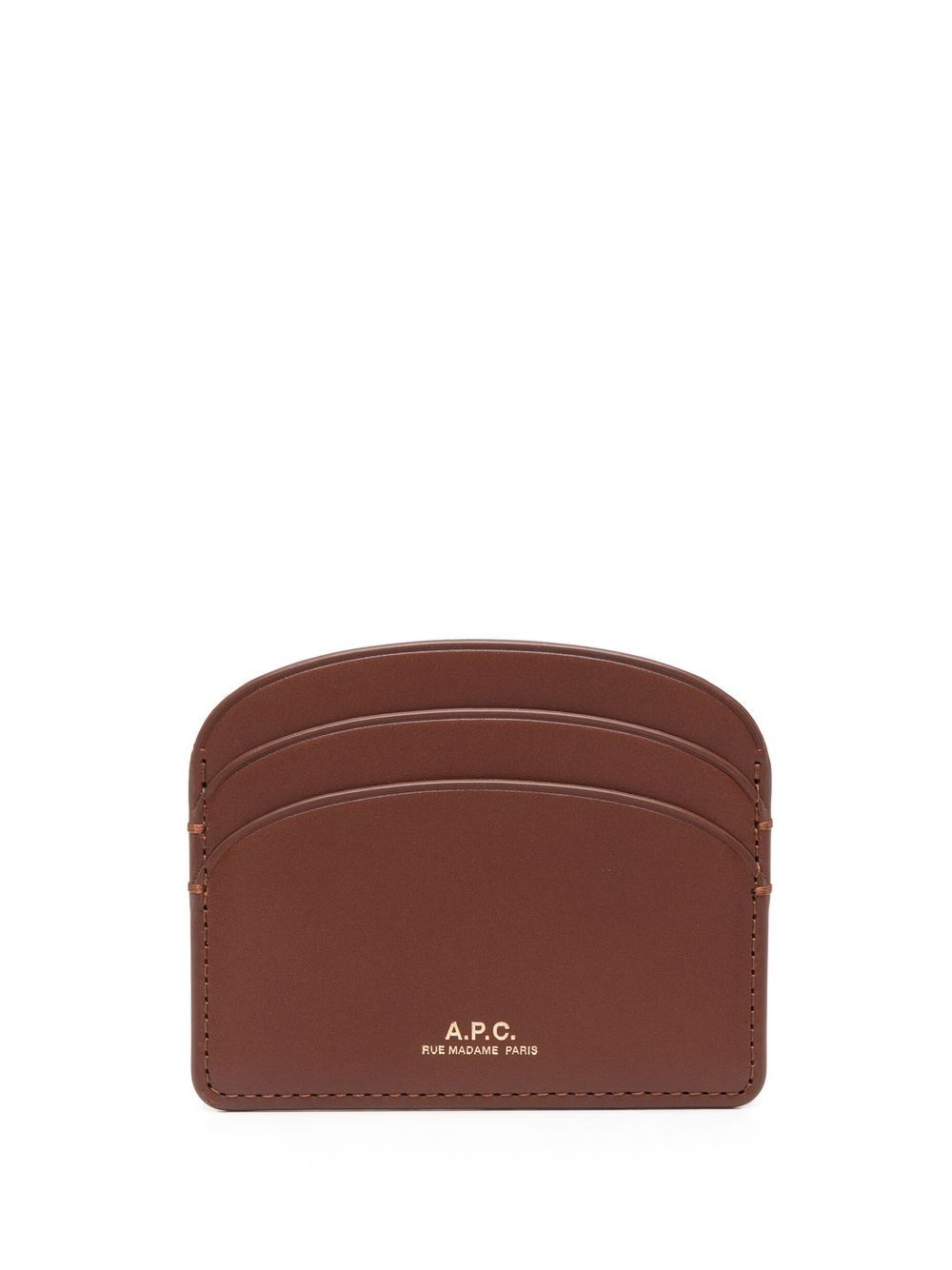 Foil-print cardholder - Brown