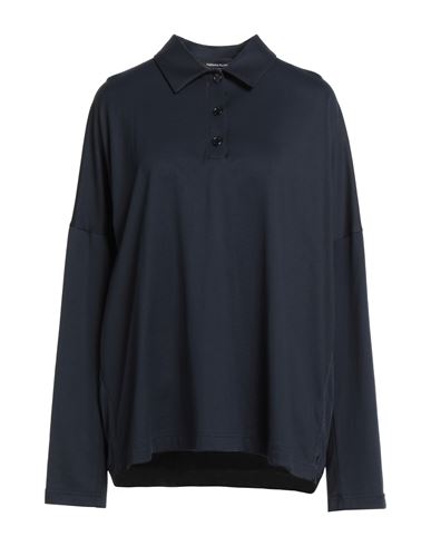 Woman Polo shirt Midnight blue Size 2 Cotton, Viscose