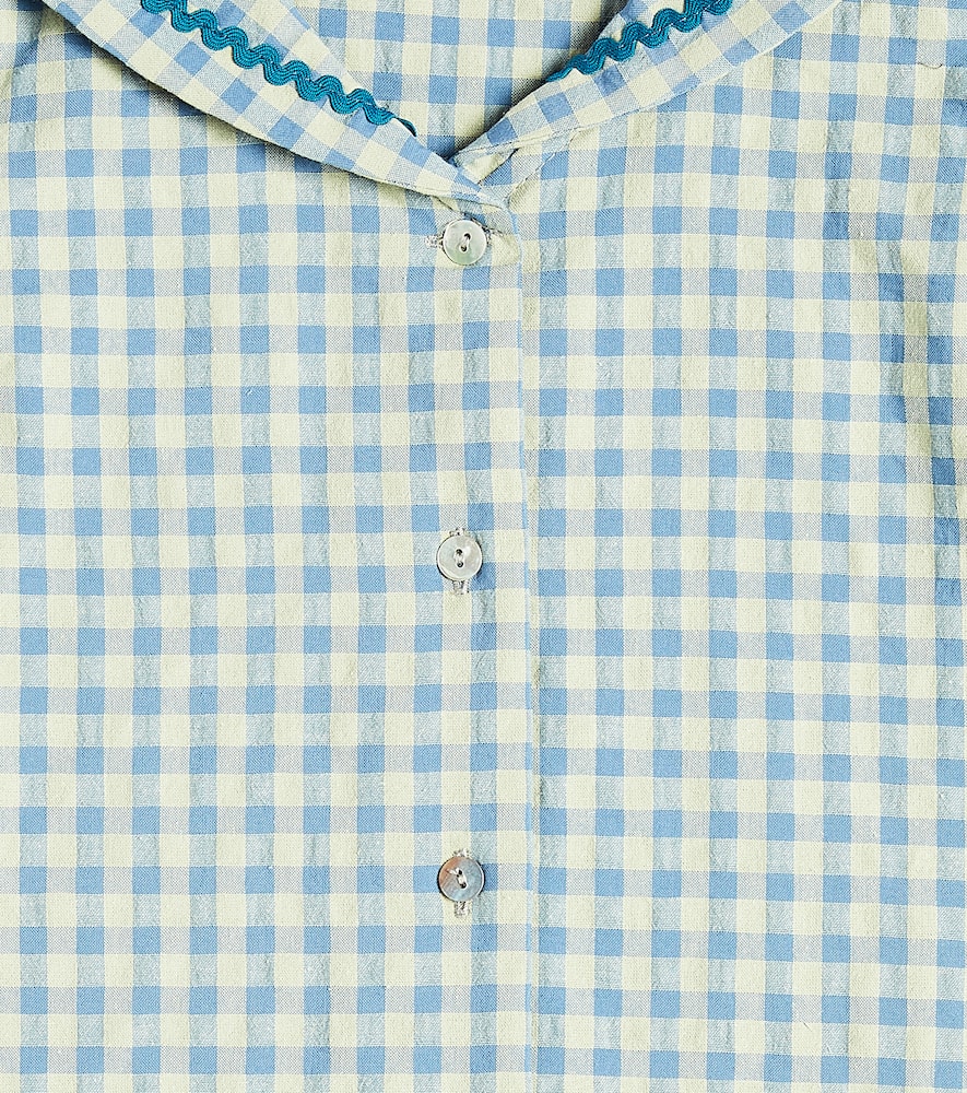 Georgina gingham cotton-blend shirt