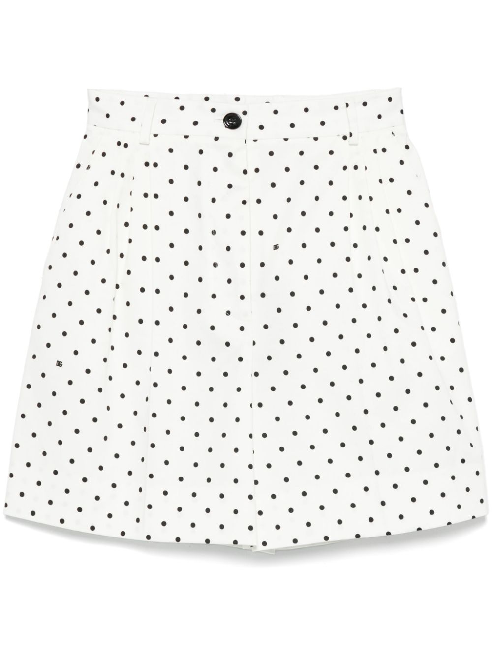 Polka-dot shorts - White