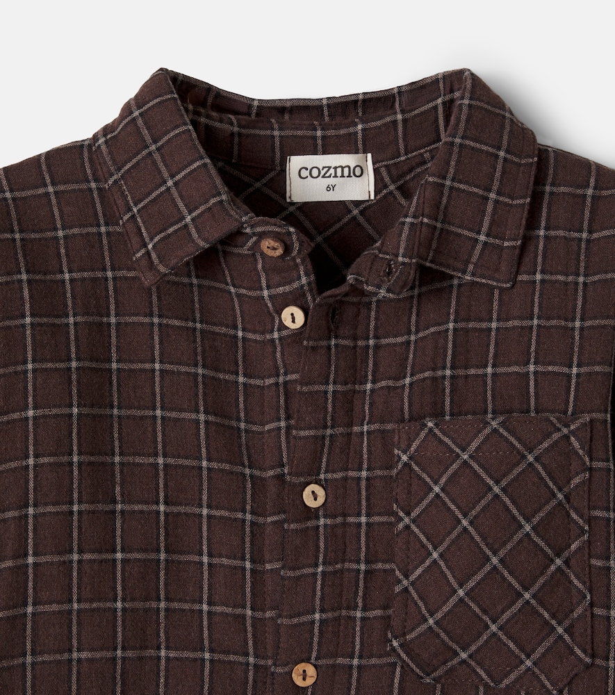 Turin checked cotton flannel shirt