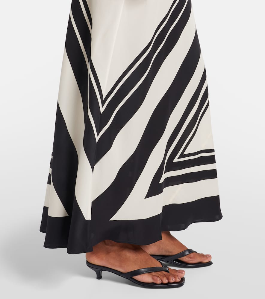 Pietra printed silk crêpe maxi dress