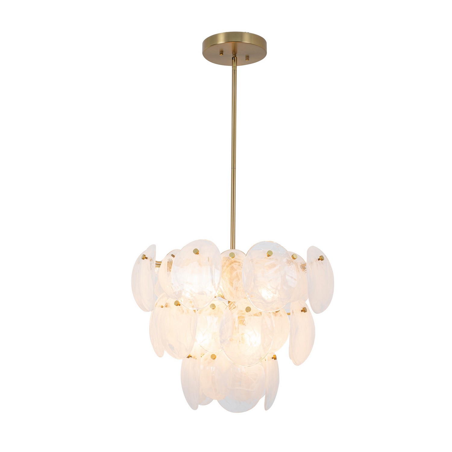 Brushed Brass Chandelier from the Lily Collection