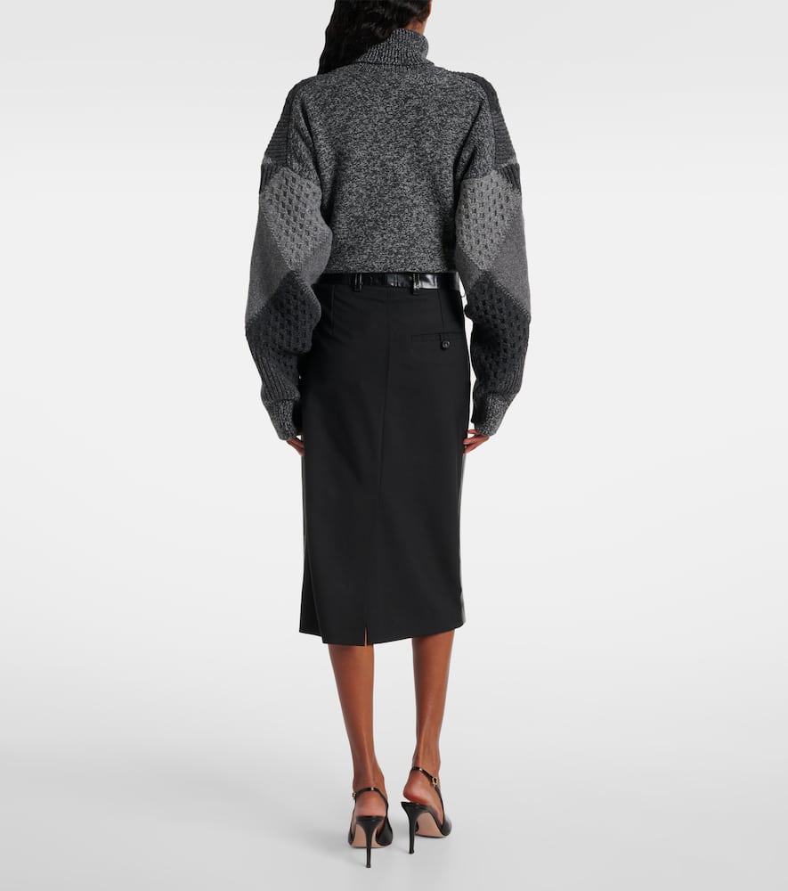 Croco pencil skirt