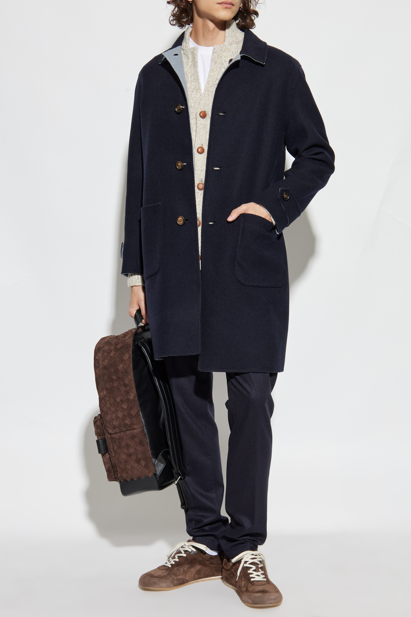 Double-sided Coat, Men's, Navy Blue