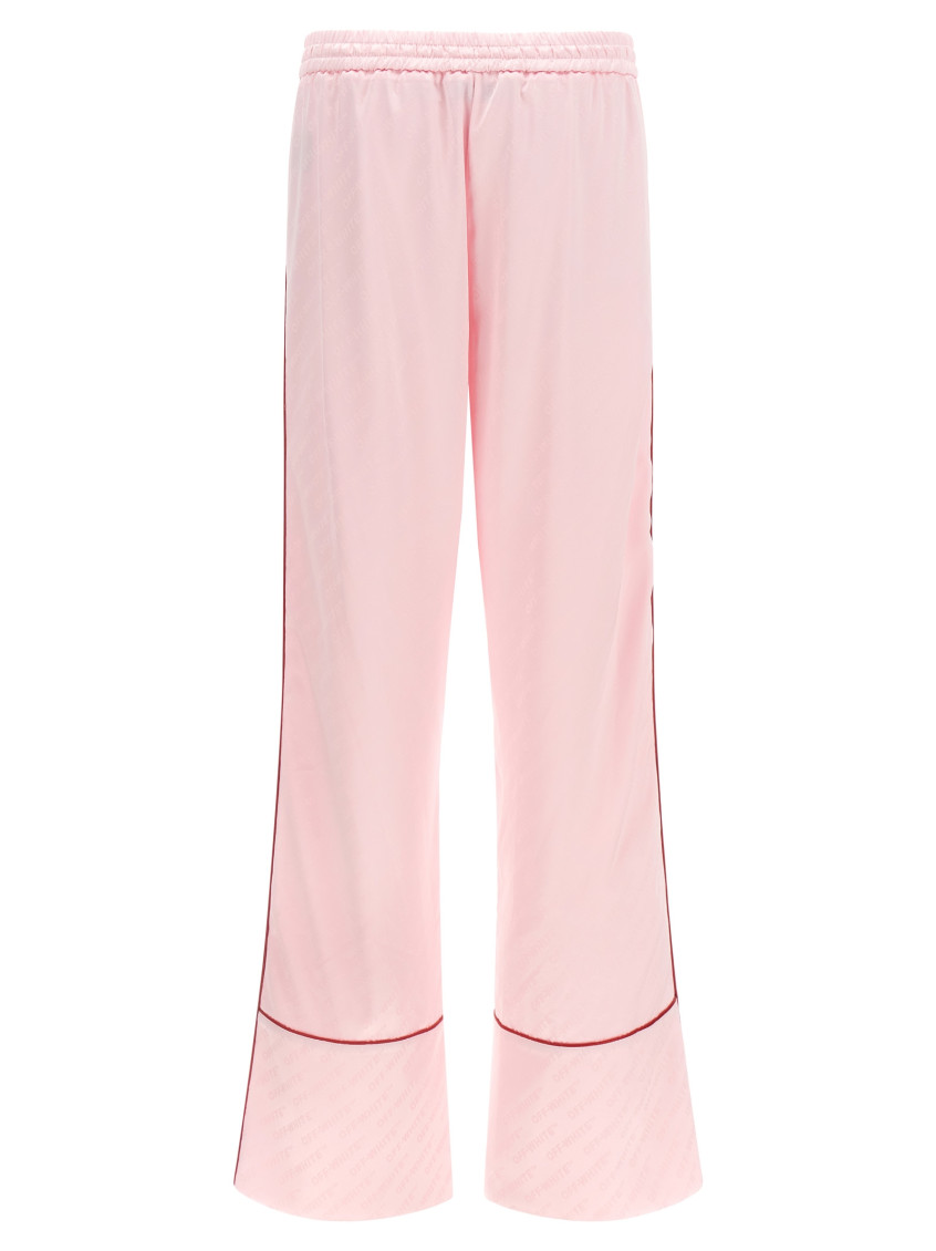 Jacquard Satin Pajama Pants Pink