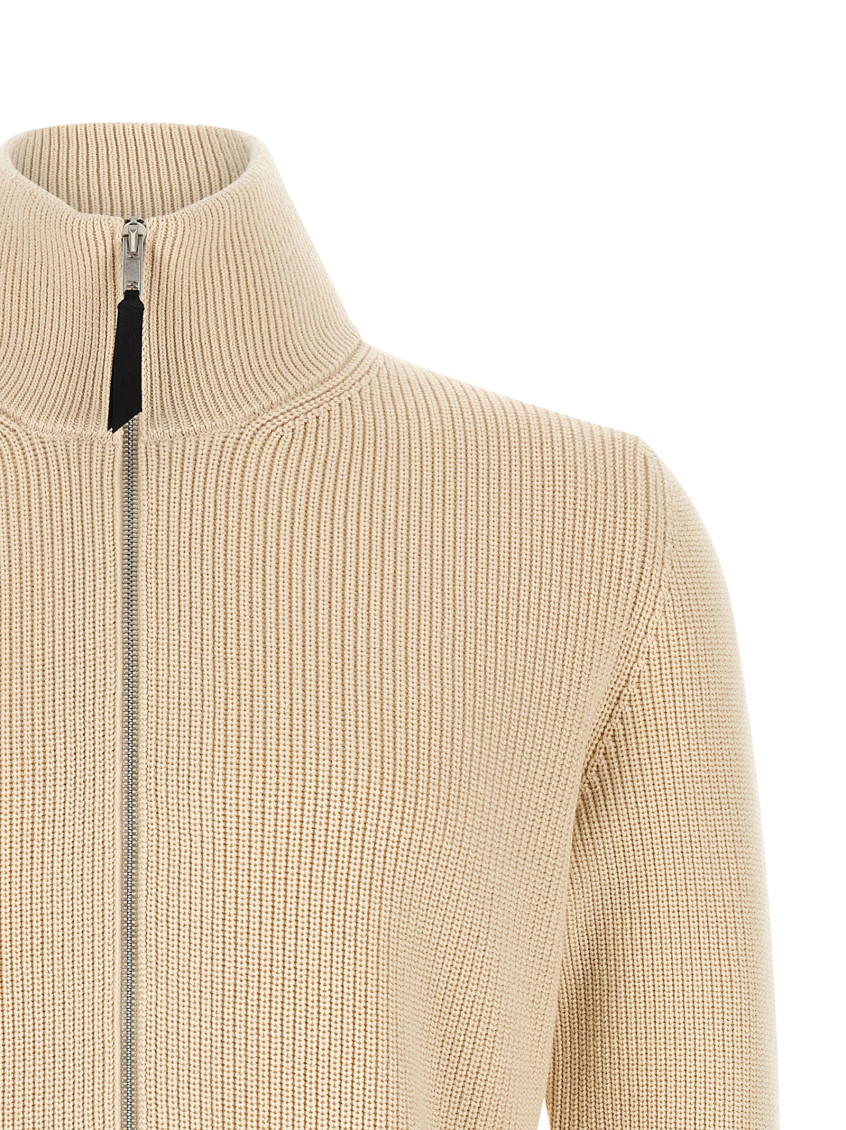 Maison Margiela - cardigan high collar long sleeves ribbed