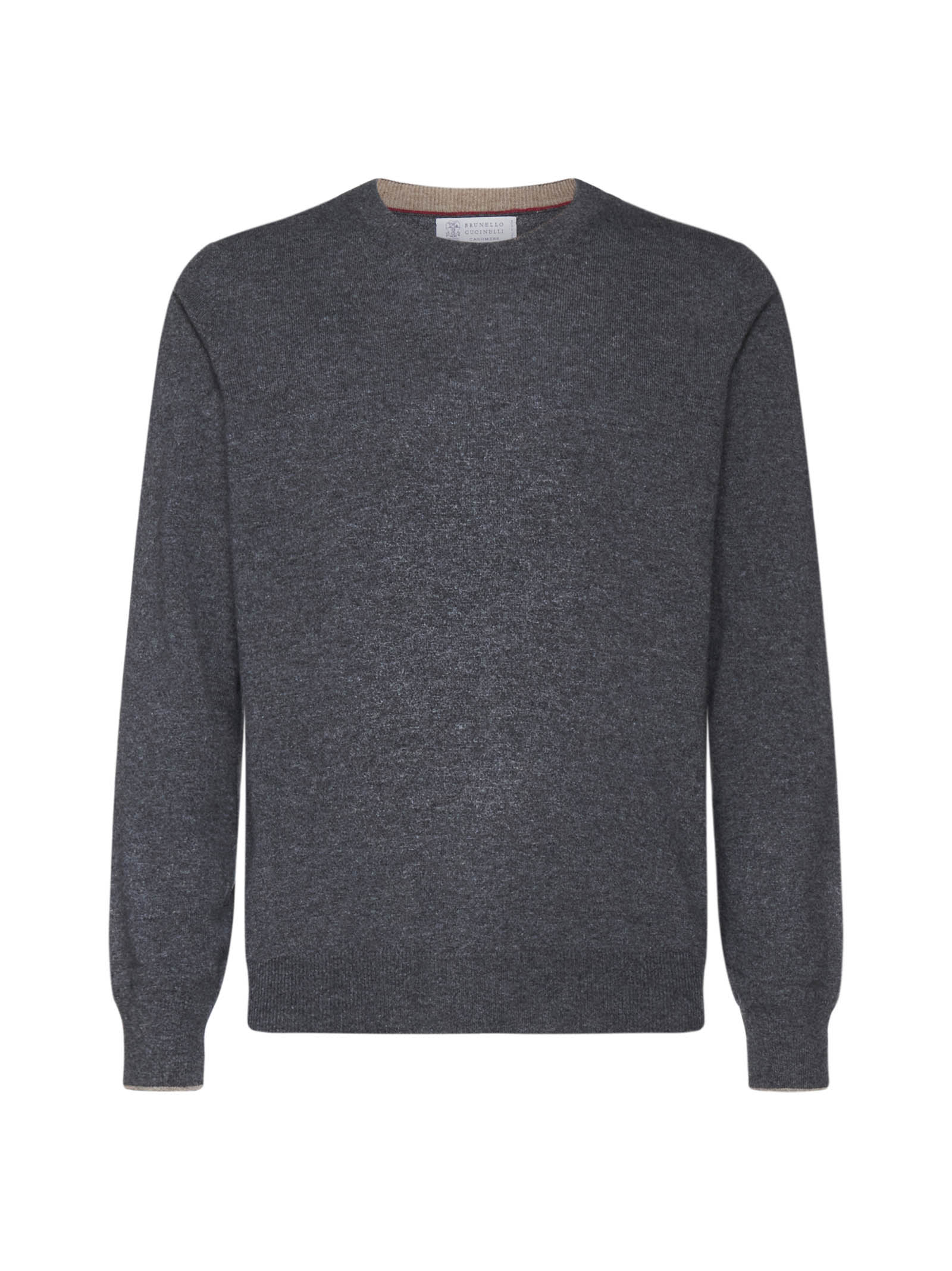 Crew-neck cashmere jumper - Grey