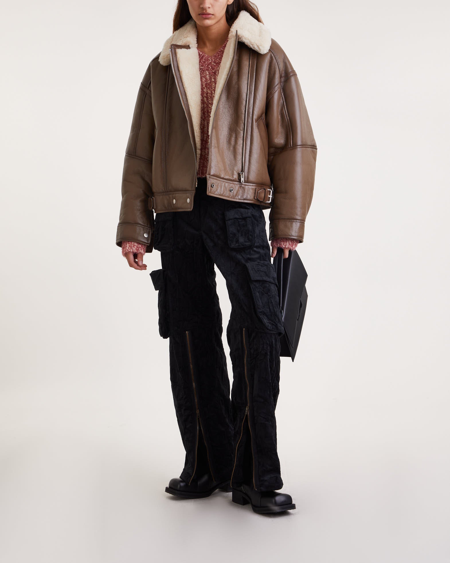 Acne Studios Jacket Shearling Brown