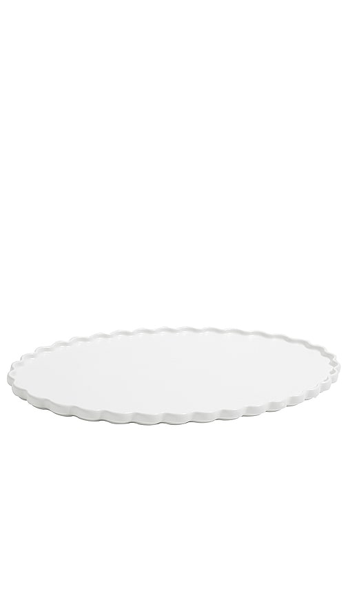 Fazeek SERVIERTELLER CERAMIC WAVE PLATTER in White