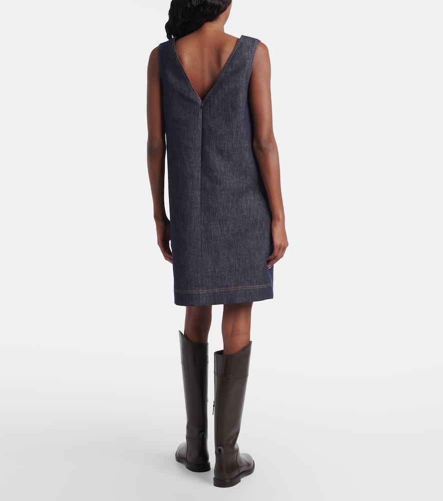 Monili cotton twill minidress
