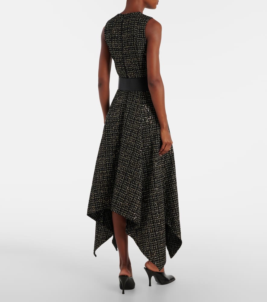 Okimi sequined tweed midi dress