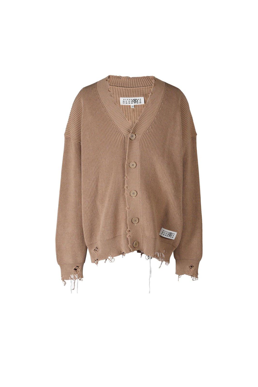 Distressed cardigan - Neutrals