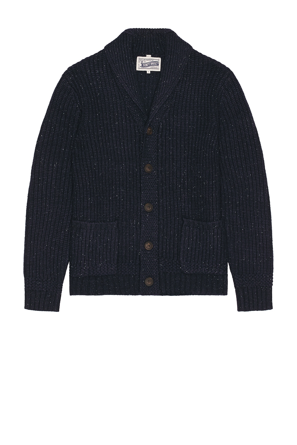 Schott Donegal Cardigan in Navy - Blue. XXL/2X also in L, M, S, XL/1X