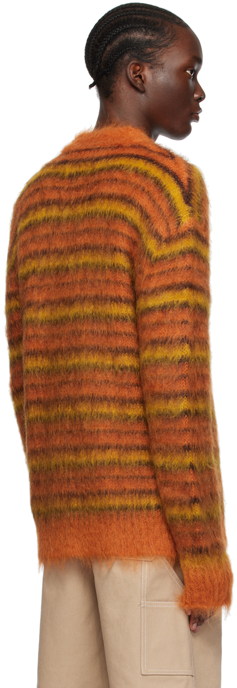 Orange striped cardigan