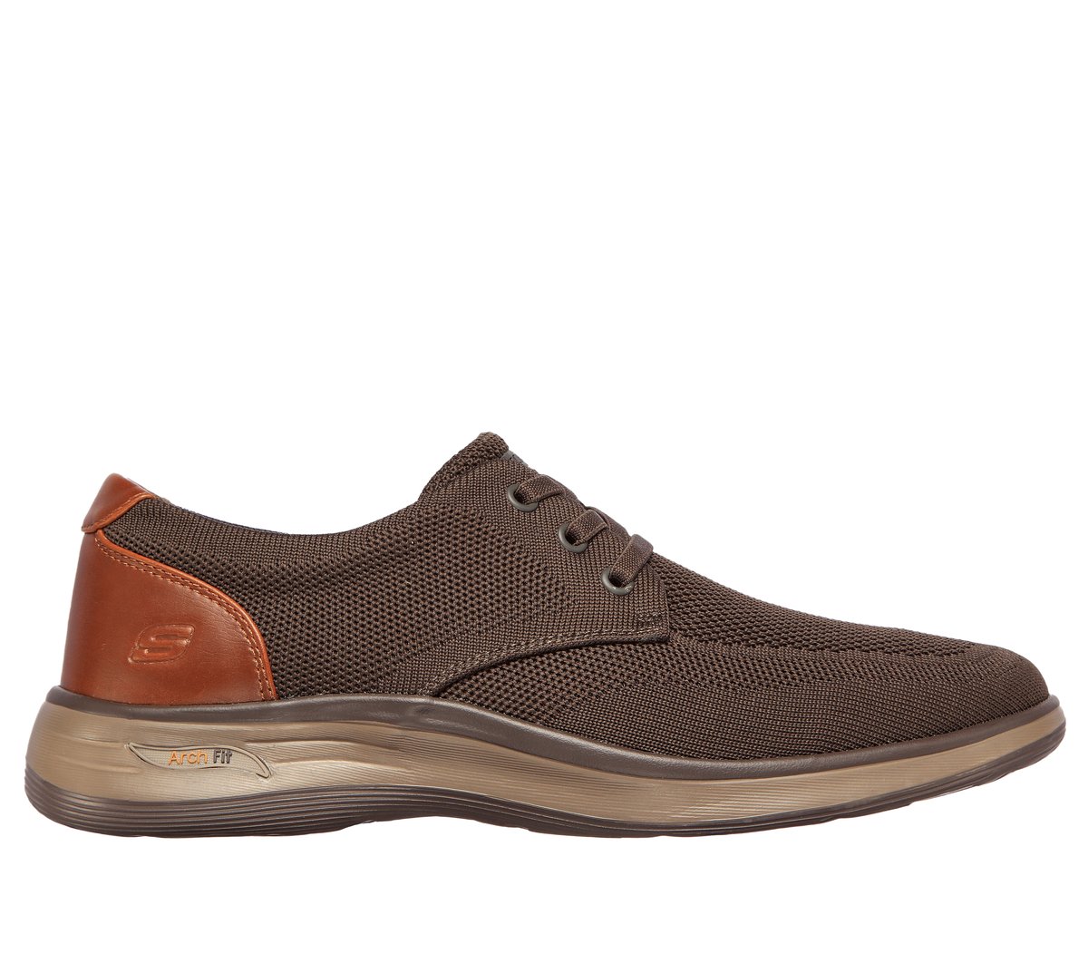 Skechers Men's Arch Fit Darlo - Weedon Slip-On Shoes in Olive/Brown, 6.5 | Textile/Synthetic/Metal, Vegan