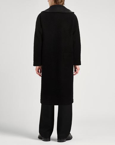 Man Coat Black Size 36 Viscose, Polyamide