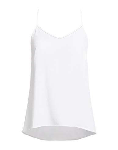 Woman Top White Size 4 Acetate, Silk, Ecobrass