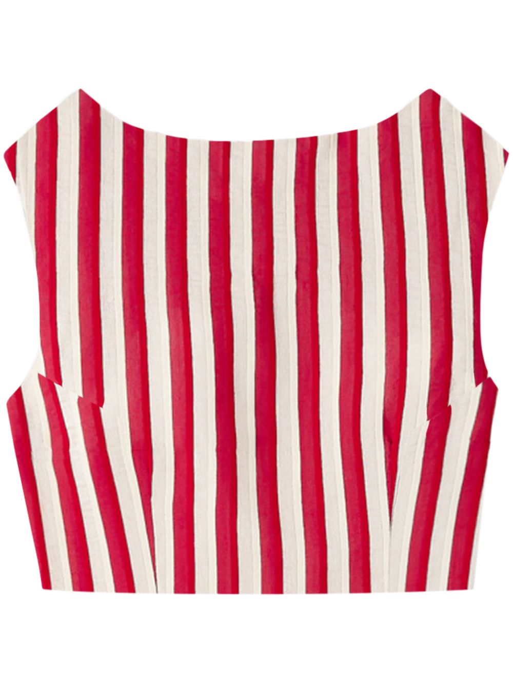 Richard striped crop top - Red