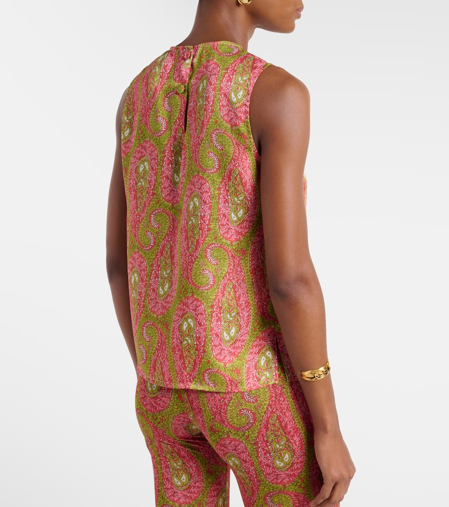Semi-sheer jacquard blouse