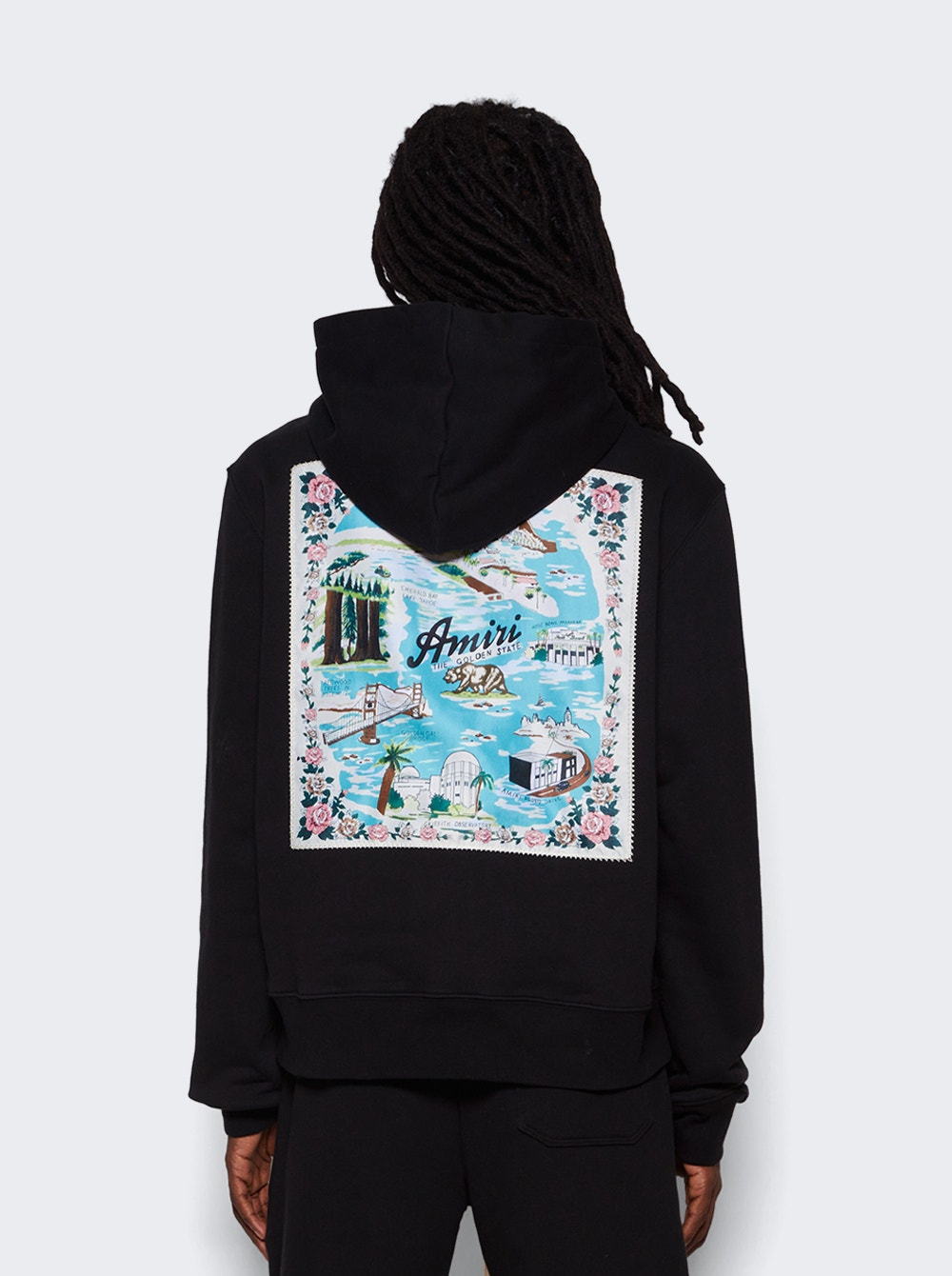 California cotton hoodie - Black