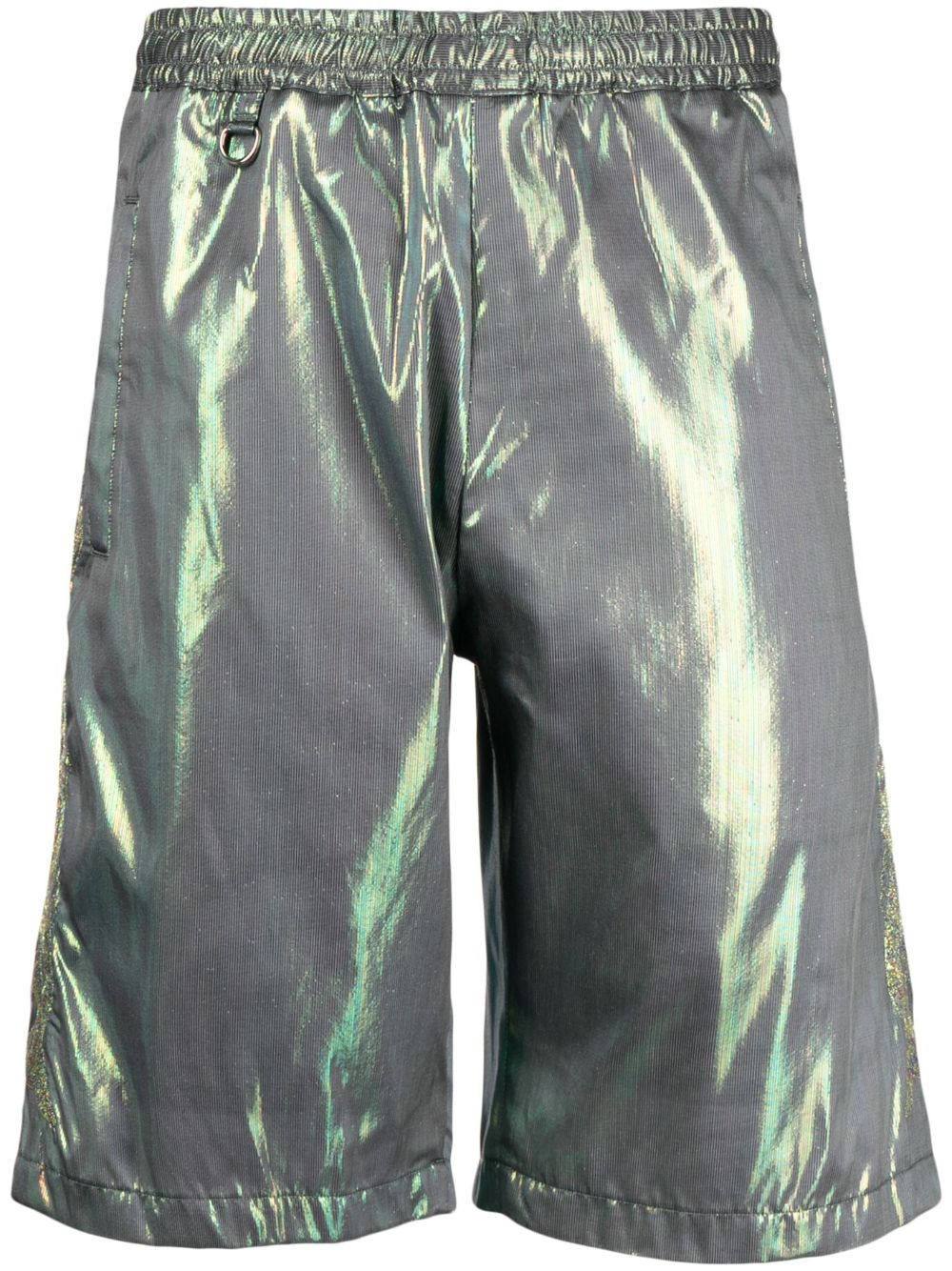 Hologram lamé bermuda shorts - Grey