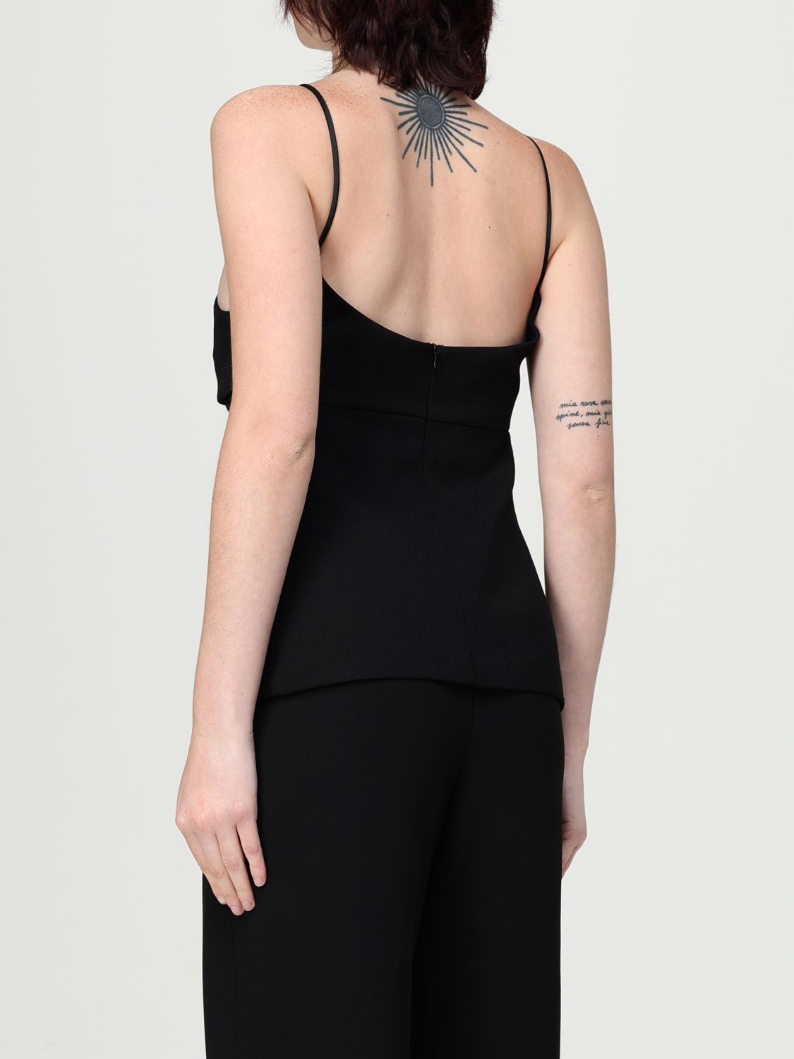 Cut-out tank top - Black