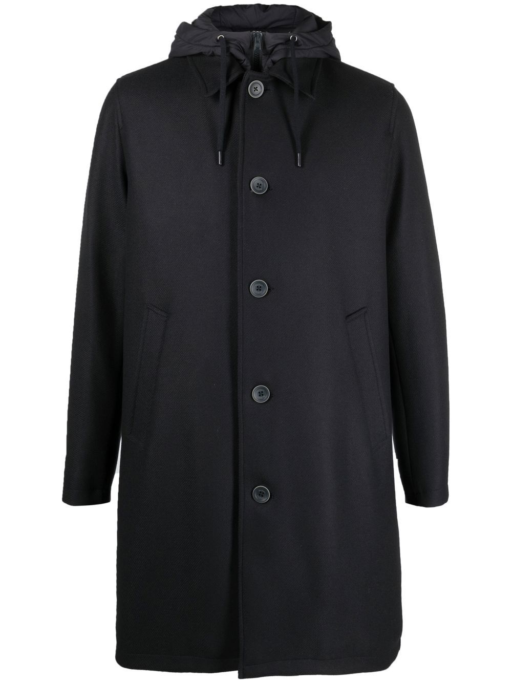 Long-sleeve button-up coat - Blue