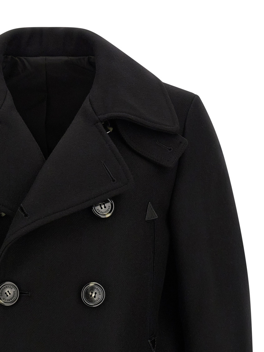 Black Double Breasted Coat