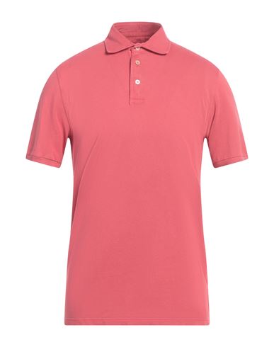 Fedeli Man Polo shirt Coral Size 44 Cotton