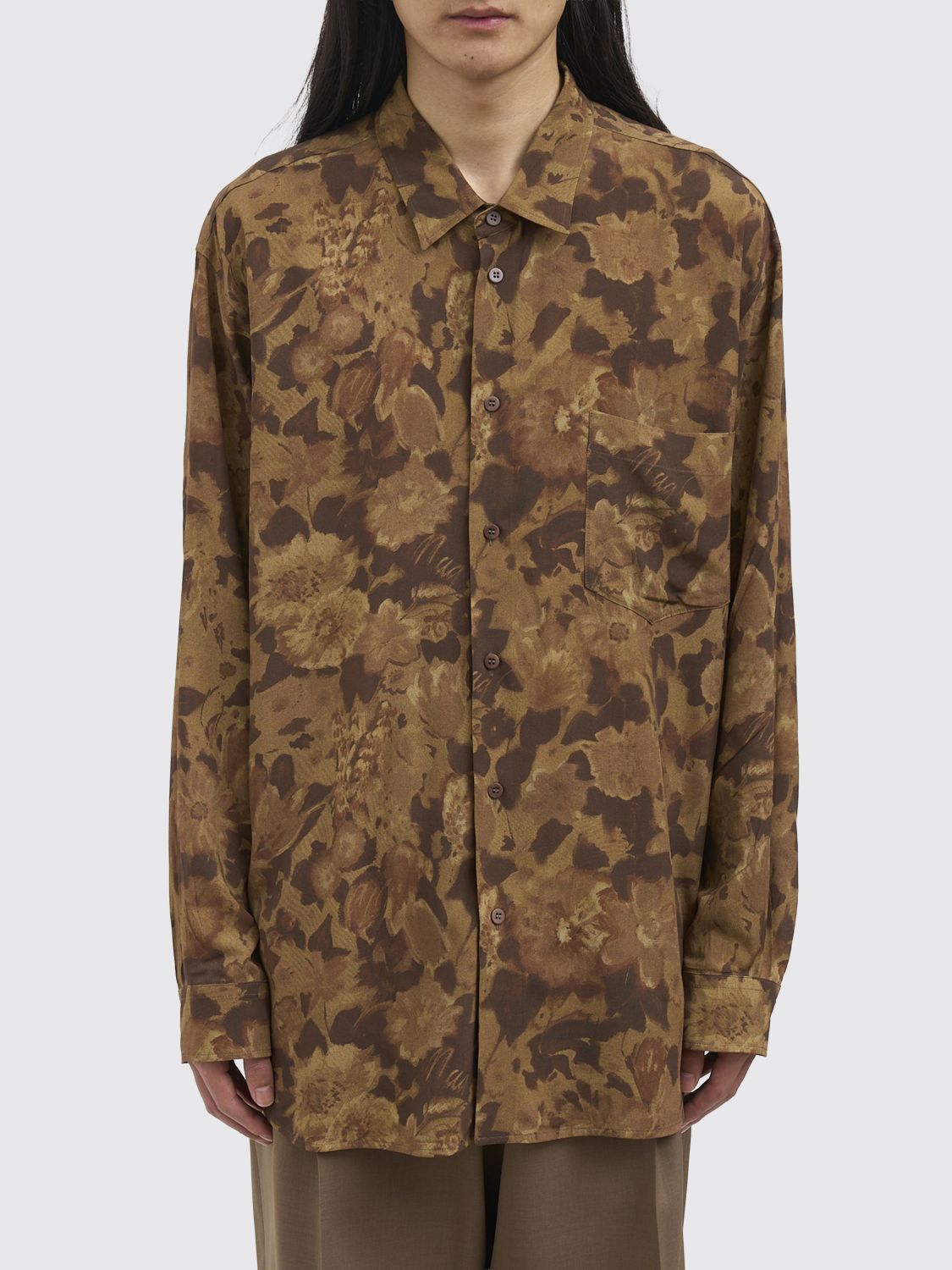 Shirt Men color Brown