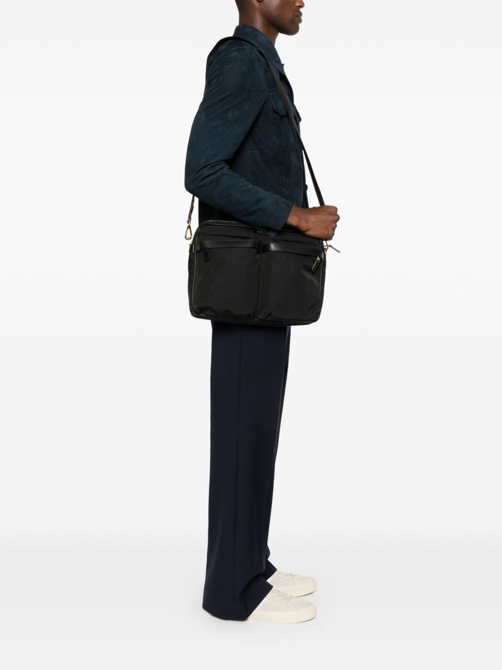 - Recycled Nylon Large Messenger Bag