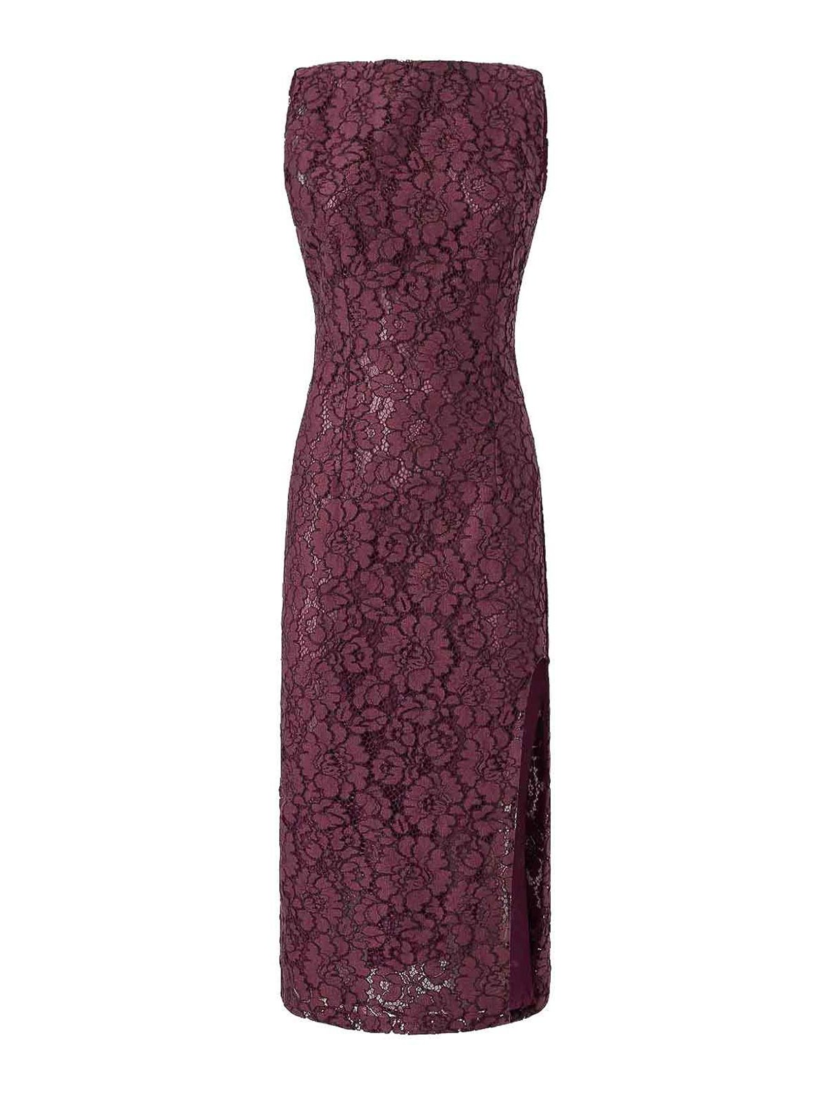 Floral lace dress with plunging rear neckline - 36