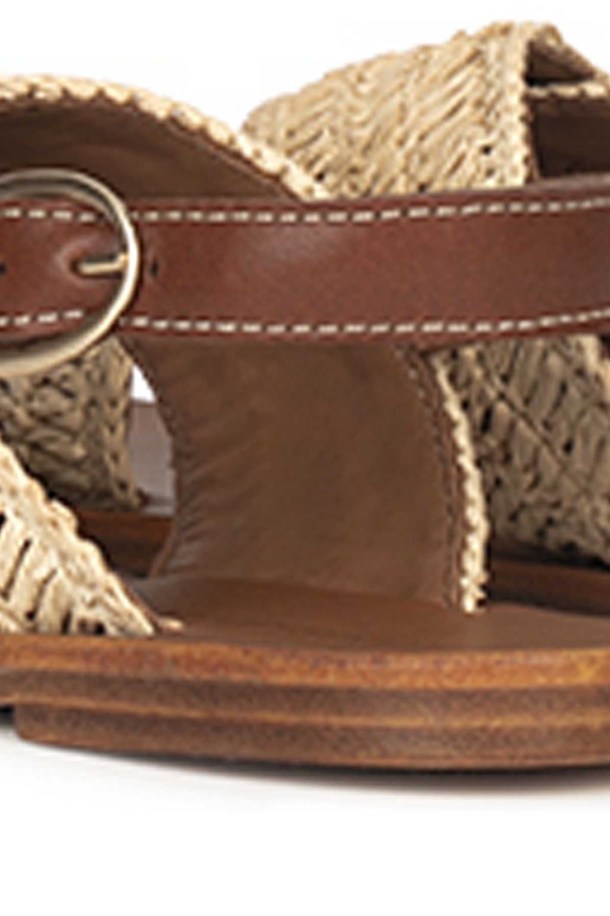 Flat fringed sandals