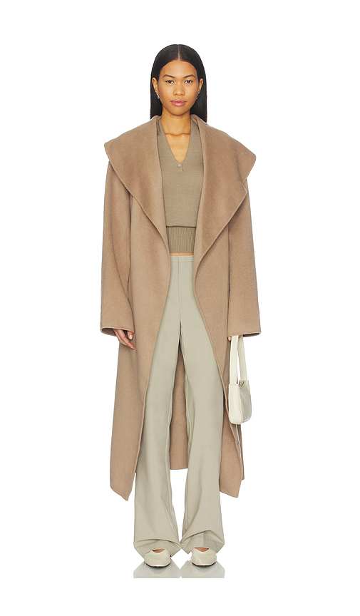 Lovers and Friends x Christina Elezaj Noor Coat in Taupe. L. Also in XXS, XS, S