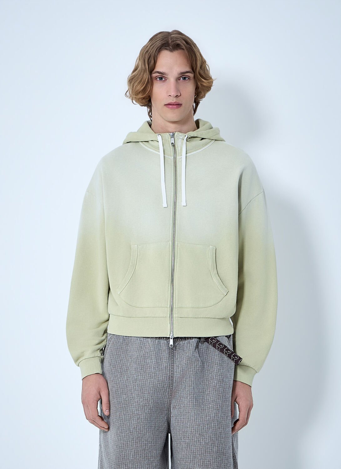 Padded Elbow Zip-up Hoodie