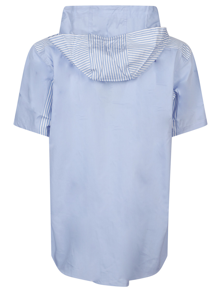 Sky Blue Regular Hooded Shirt
