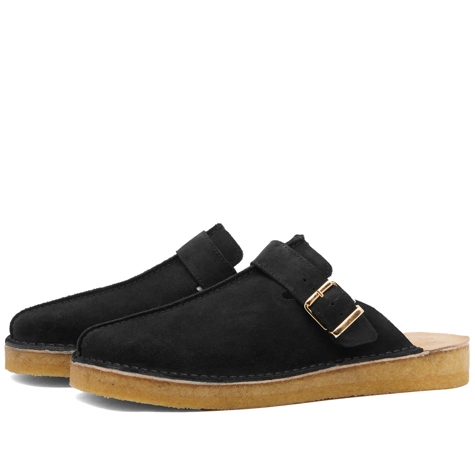 Men's Desert Trek Mule in Black Suede