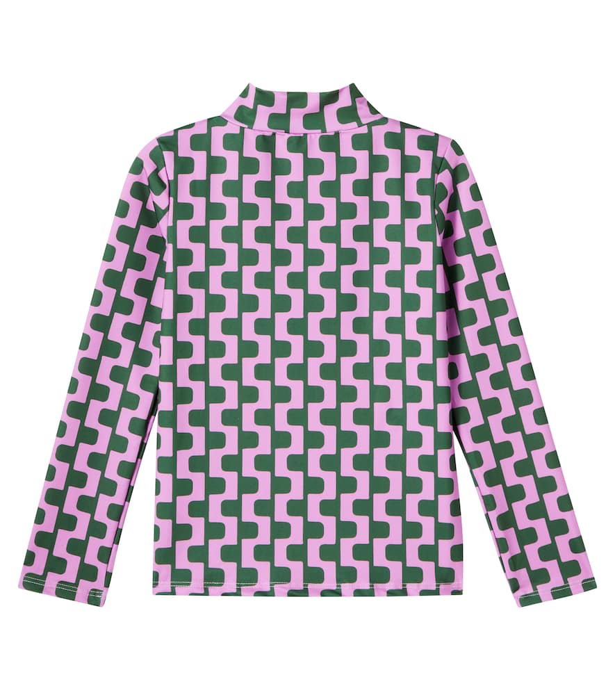 Printed turtleneck T-shirt