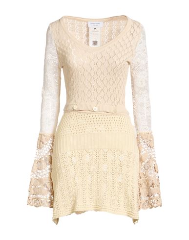 Gold Line Woman Mini dress Beige Size M Recycled cotton